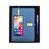 Wholesale Price Personalized Leather Agenda Gift Set A5 Diary Notebook with Power Bank and Usb Flash Drive