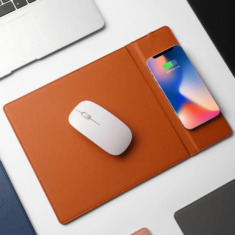Premium Wireless Charging Mouse Pad with Phone Charger Gift Set