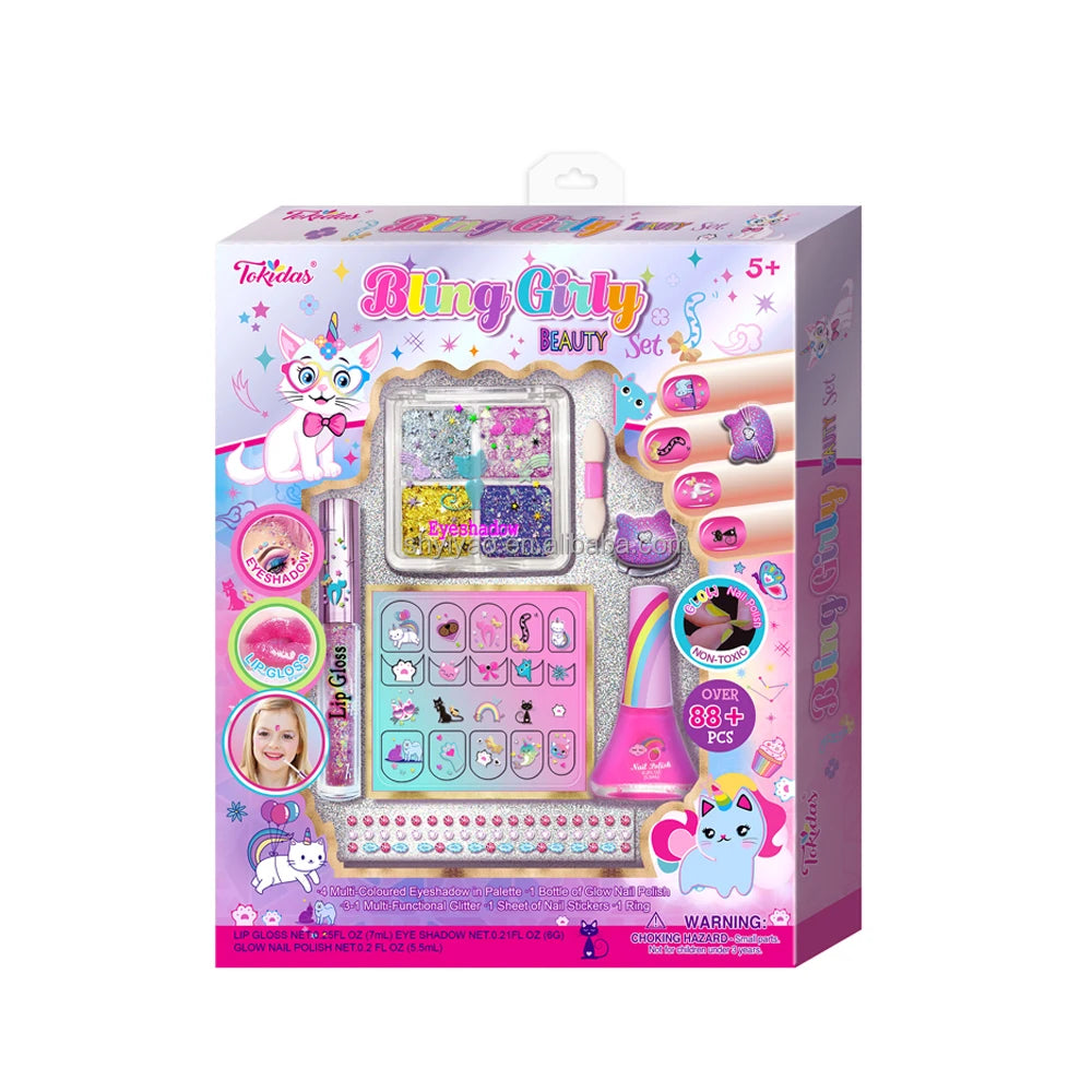 Quality Kids Makeup Set Supplier,kid Nail Polish Eyeshadow,gift Set