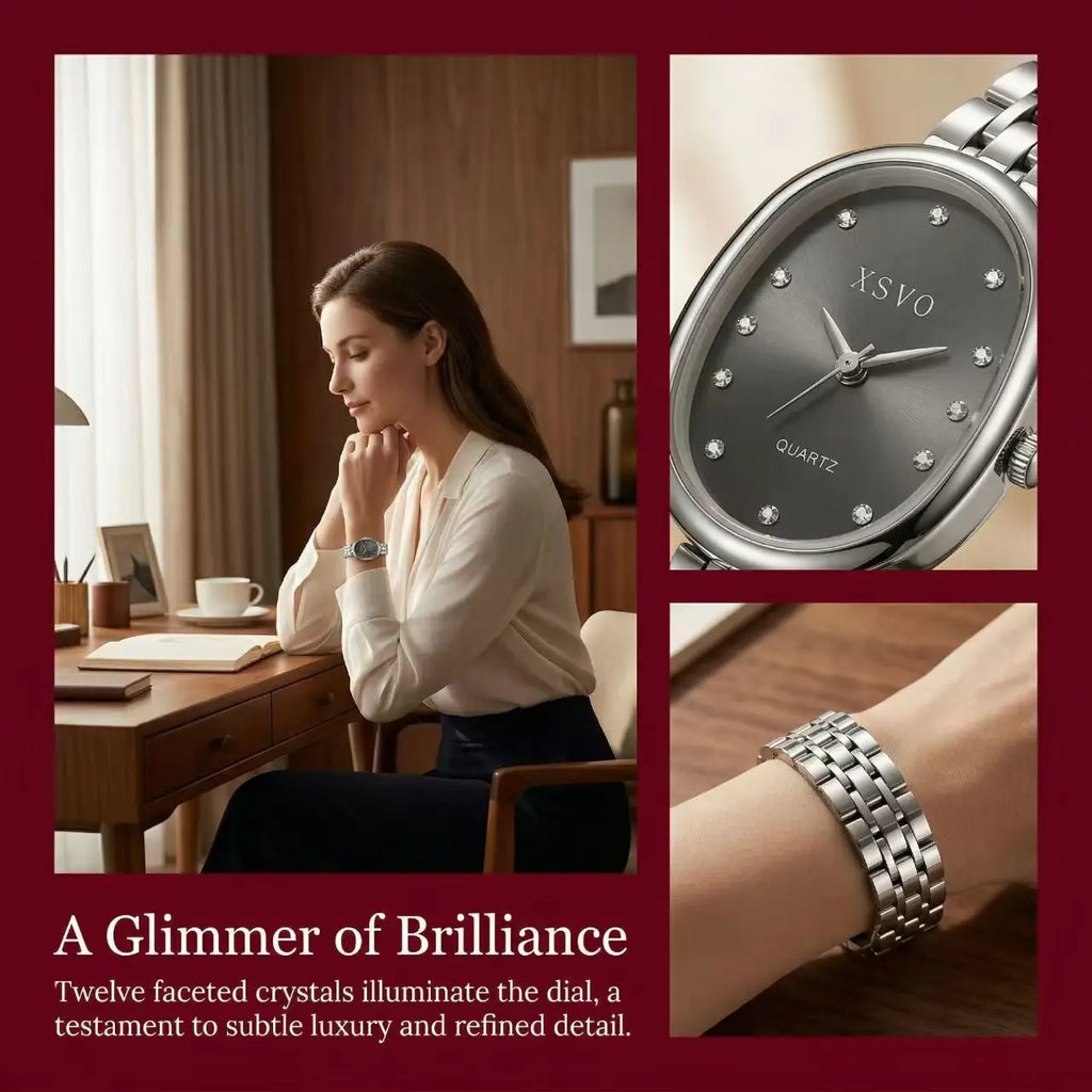 Luxury Oval Women's Watch Gift Box