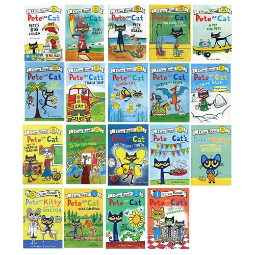 19 Books/Set I Can Read Pete The Cat Picture Books Children Baby Famous Story English Tales Child Book Set baby bedtime book