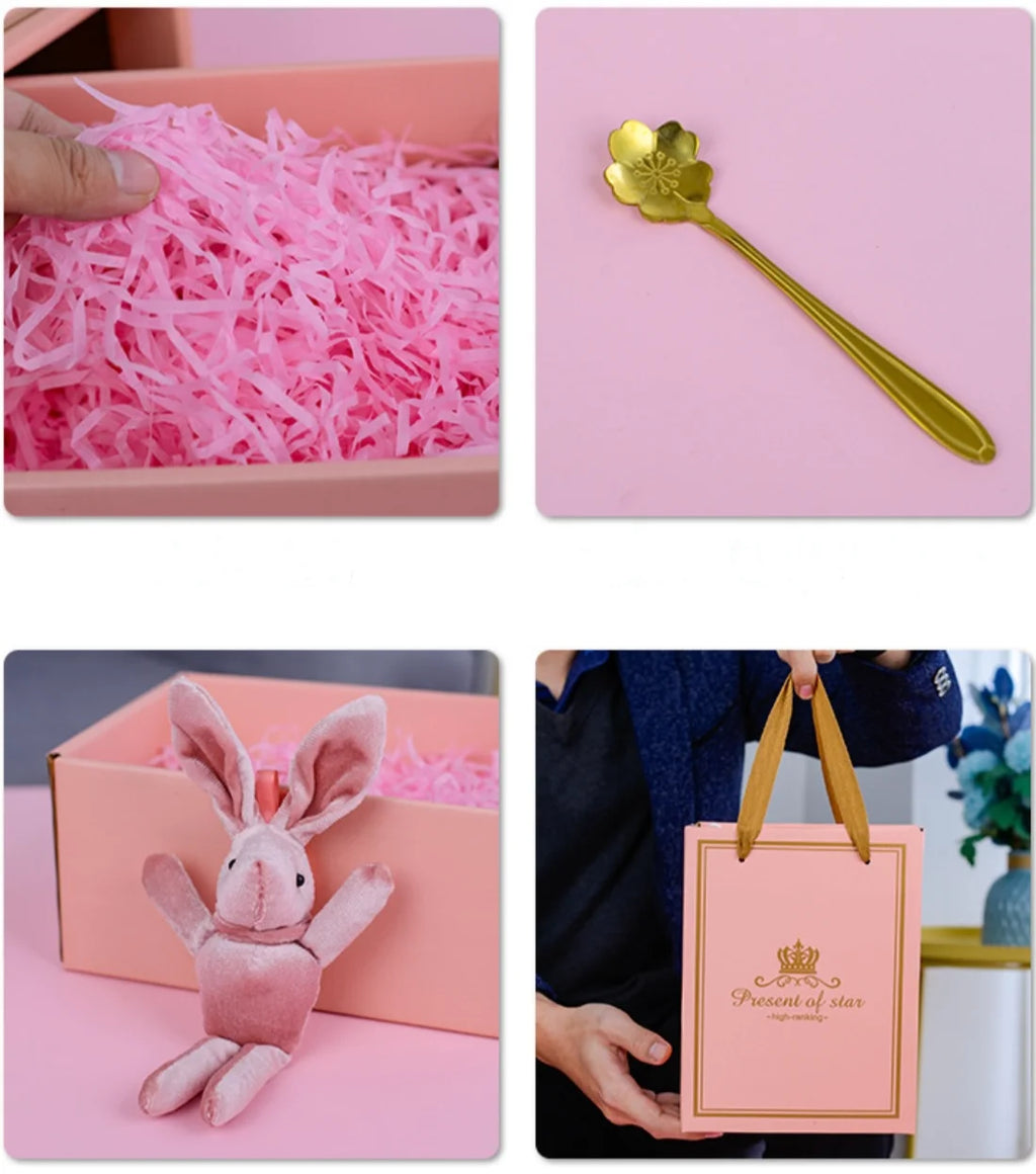 Wholesale Wedding Favor Set Mug with Spoon Lovely Bunny Gift Set in Gift Box for Valentine's Day Trending Products 2025