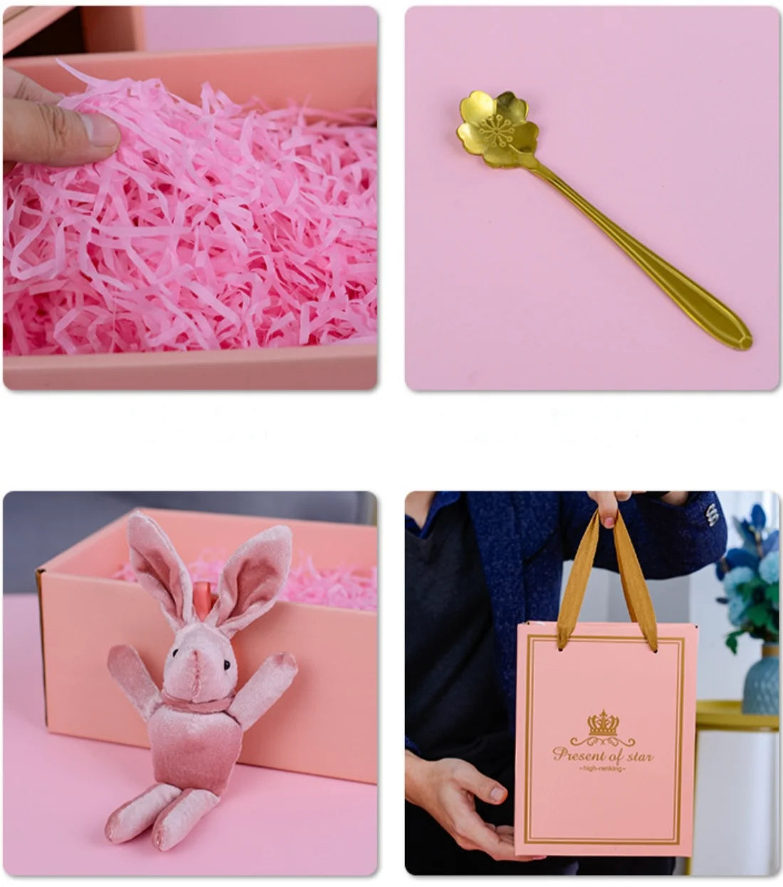 Wholesale Wedding Favor Set Mug with Spoon Lovely Bunny Gift Set in Gift Box for Valentine's Day Trending Products 2025
