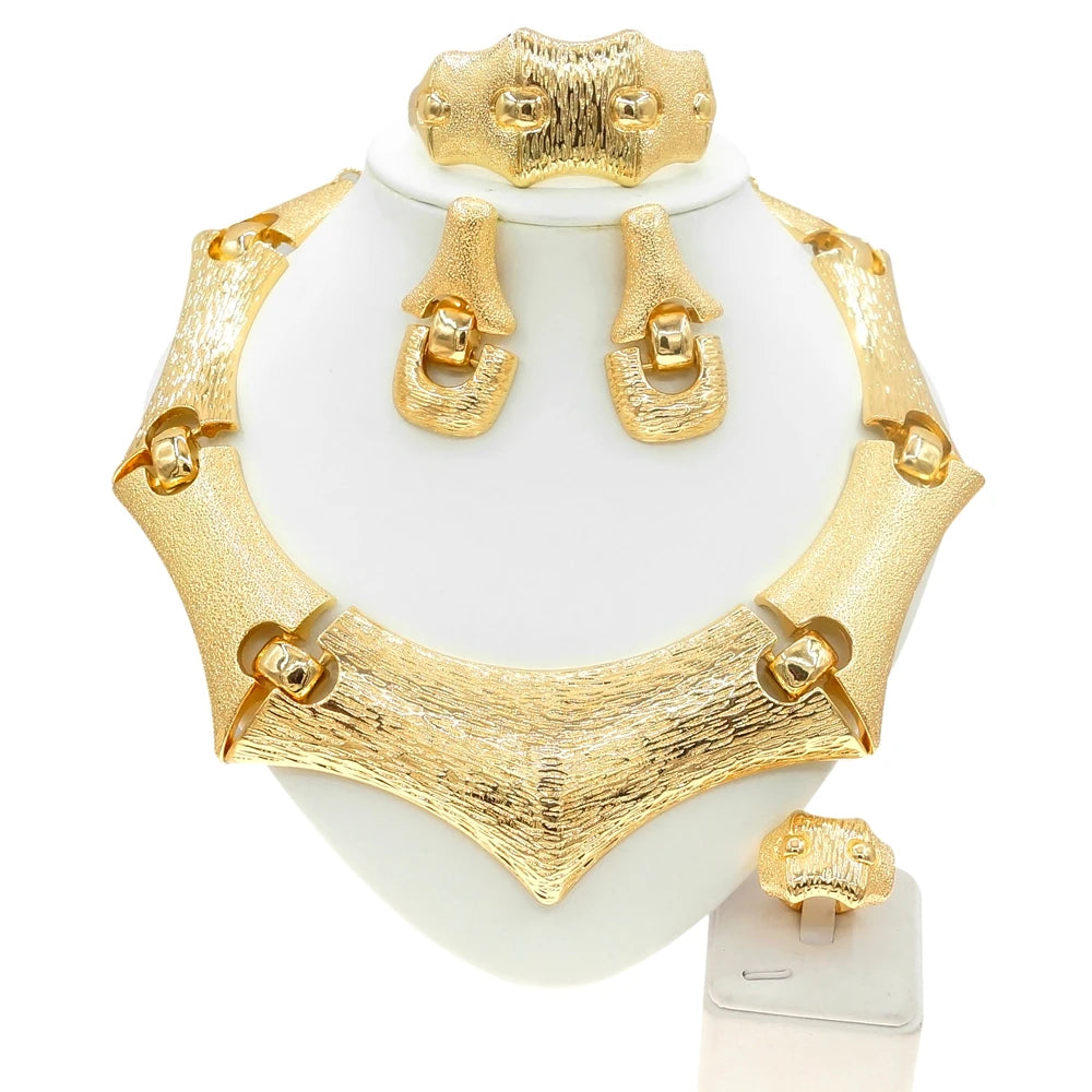 Zhuerrui High Quality Wedding Jewelry African Set Latest Italian Gold Jewelry Gift Set Wholesale Nigeria Jewellery Sets H00115
