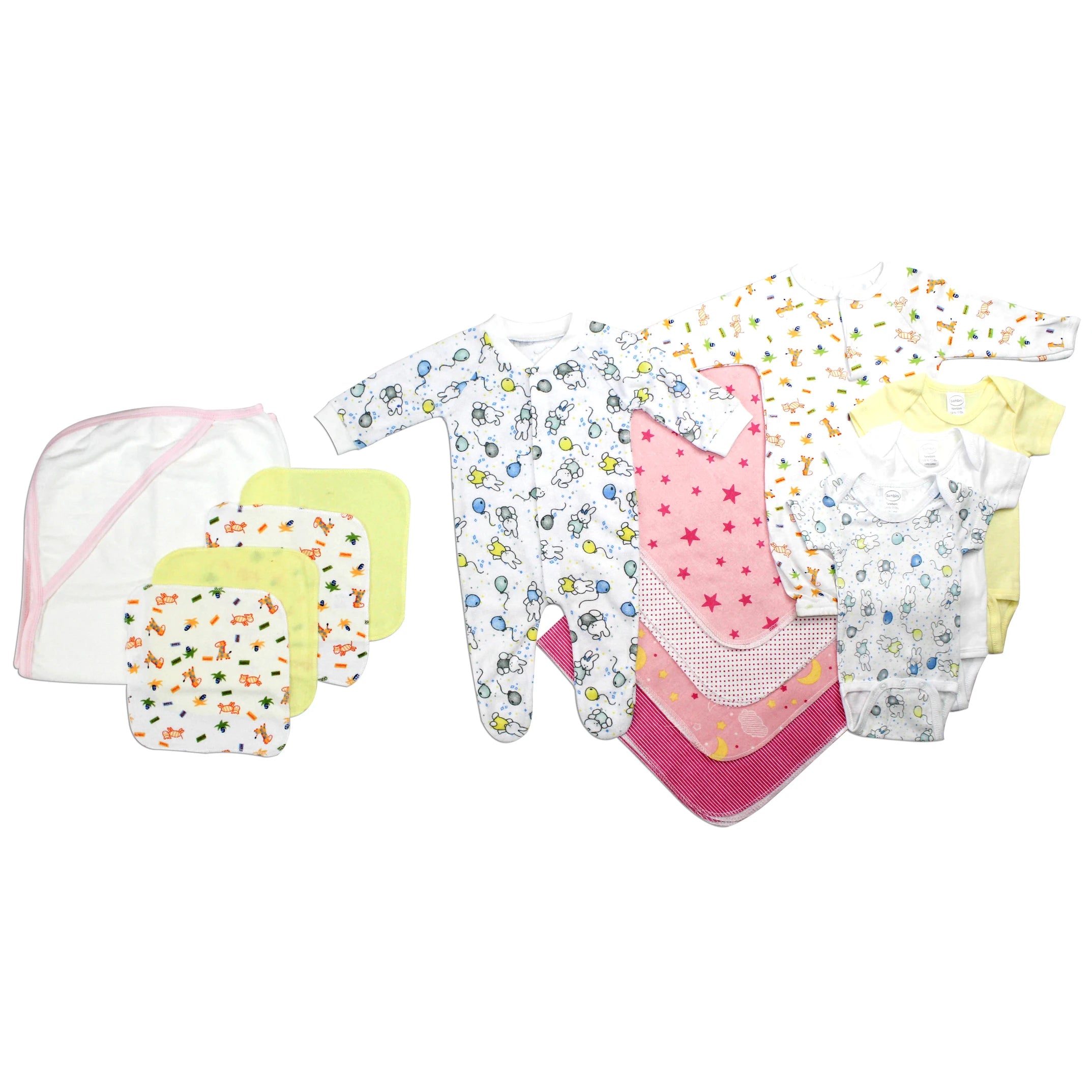 UD2 Newborn Baby Girls 14-Pc Comfortable 100% Cotton Baby Shower Gift Set Model LS_0038 High Quality for 6 Months