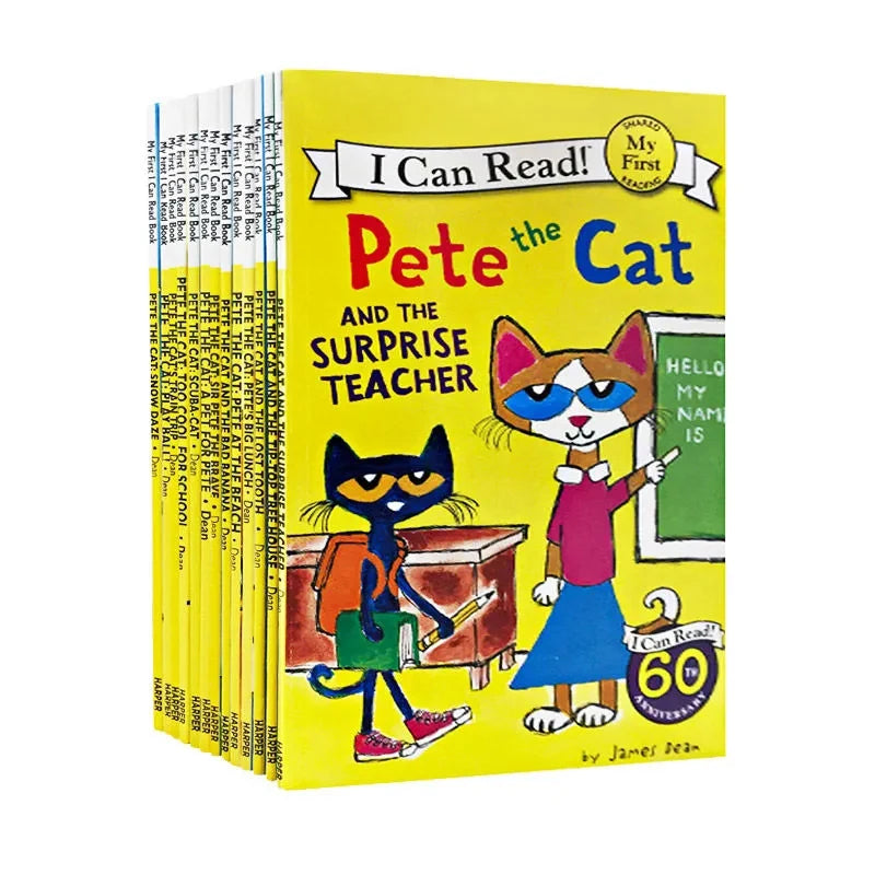 19 Books/Set I Can Read Pete The Cat Picture Books Children Baby Famous Story English Tales Child Book Set baby bedtime book