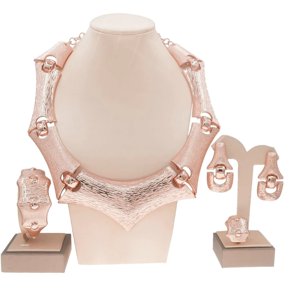 Zhuerrui High Quality Wedding Jewelry African Set Latest Italian Gold Jewelry Gift Set Wholesale Nigeria Jewellery Sets H00115