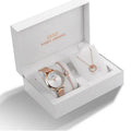 IBSO Brand Female Elegant Jewelry Set Steel Quartz Wristwatch Lady Charm Crystal Pendant Necklace Bracelet Women Gift Set