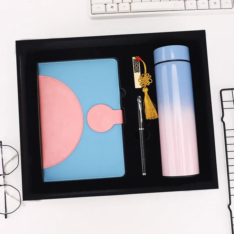 New Gift Sets Notebook Pen USB Vacuum Cup Luxury Business Gift Set