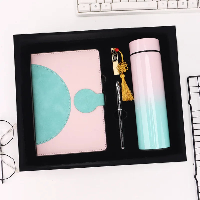 New Gift Sets Notebook Pen USB Vacuum Cup Luxury Business Gift Set