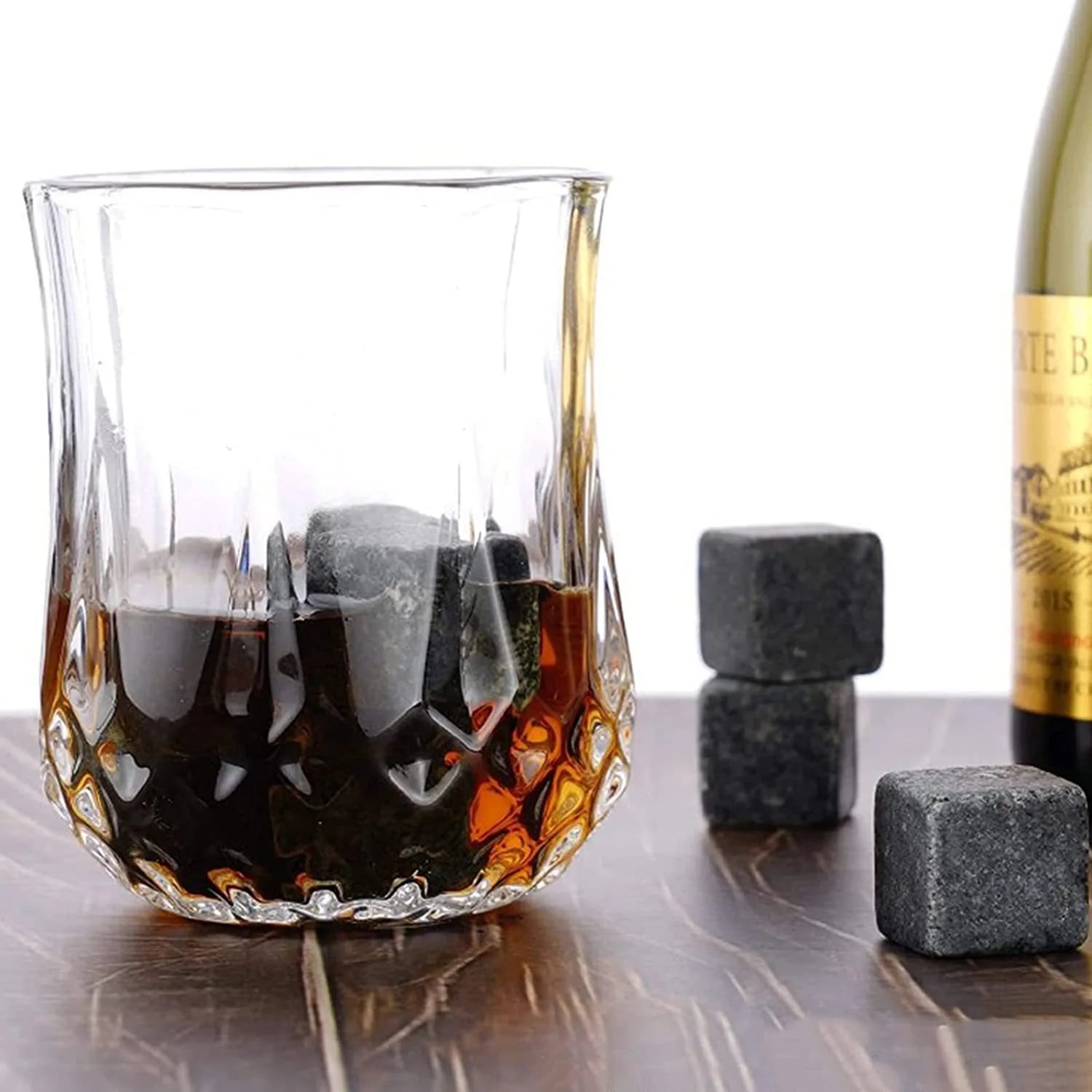 Creative Half Vertical Grain Whiskey Decanter Set