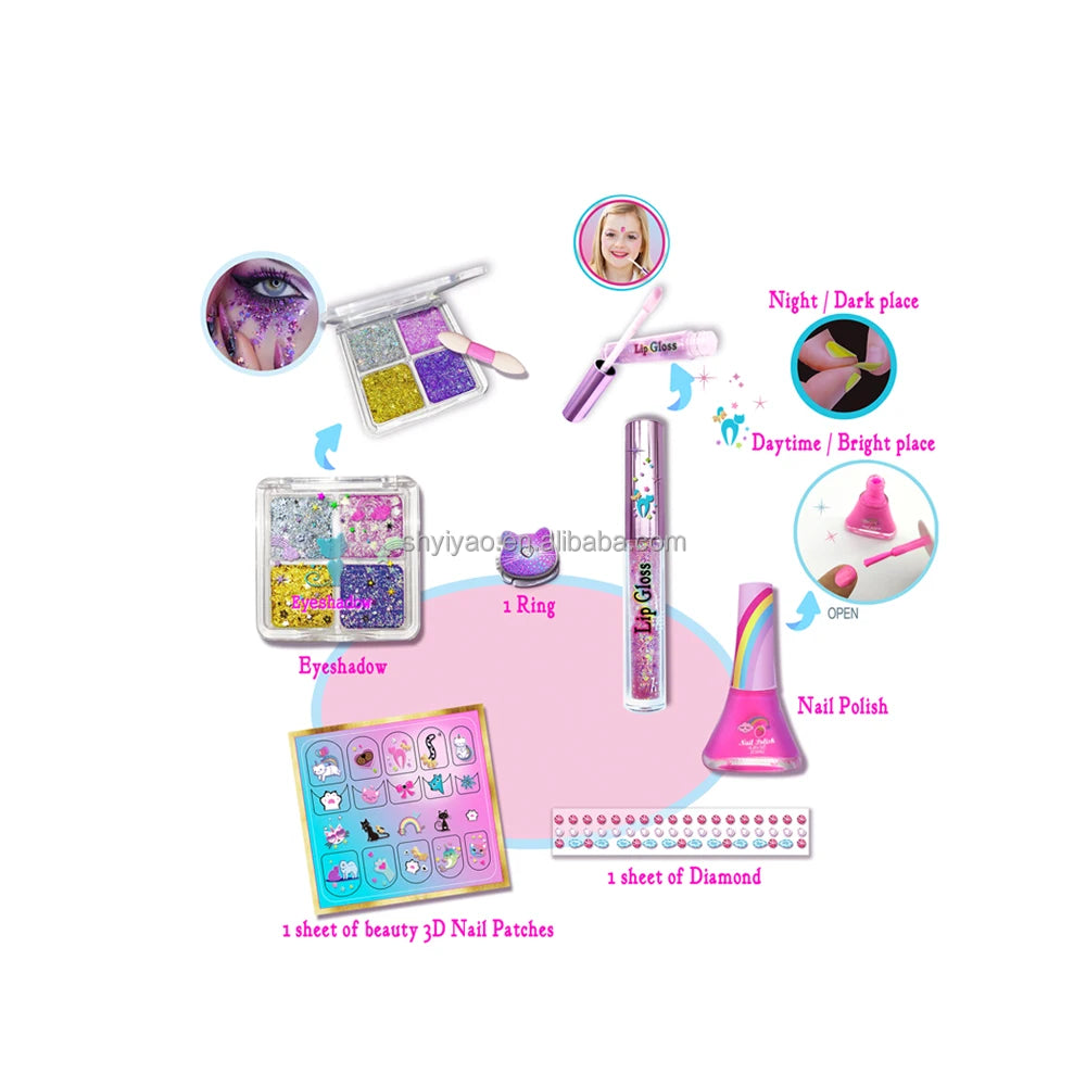 Quality Kids Makeup Set Supplier,kid Nail Polish Eyeshadow,gift Set