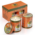 AMBER & VETIVER & MUSK Scented Candle Set  2Pack 80H Burn Time Smokeless Soy Wax Aromatherapy Candle Gift Set Women&Men
