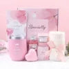 Birthday Mother's Day Women's Self Care Gift Basket Vanilla Relaxing Spa Stainless Steel 16oz Tumbler Pink-Purple Gift Box Set