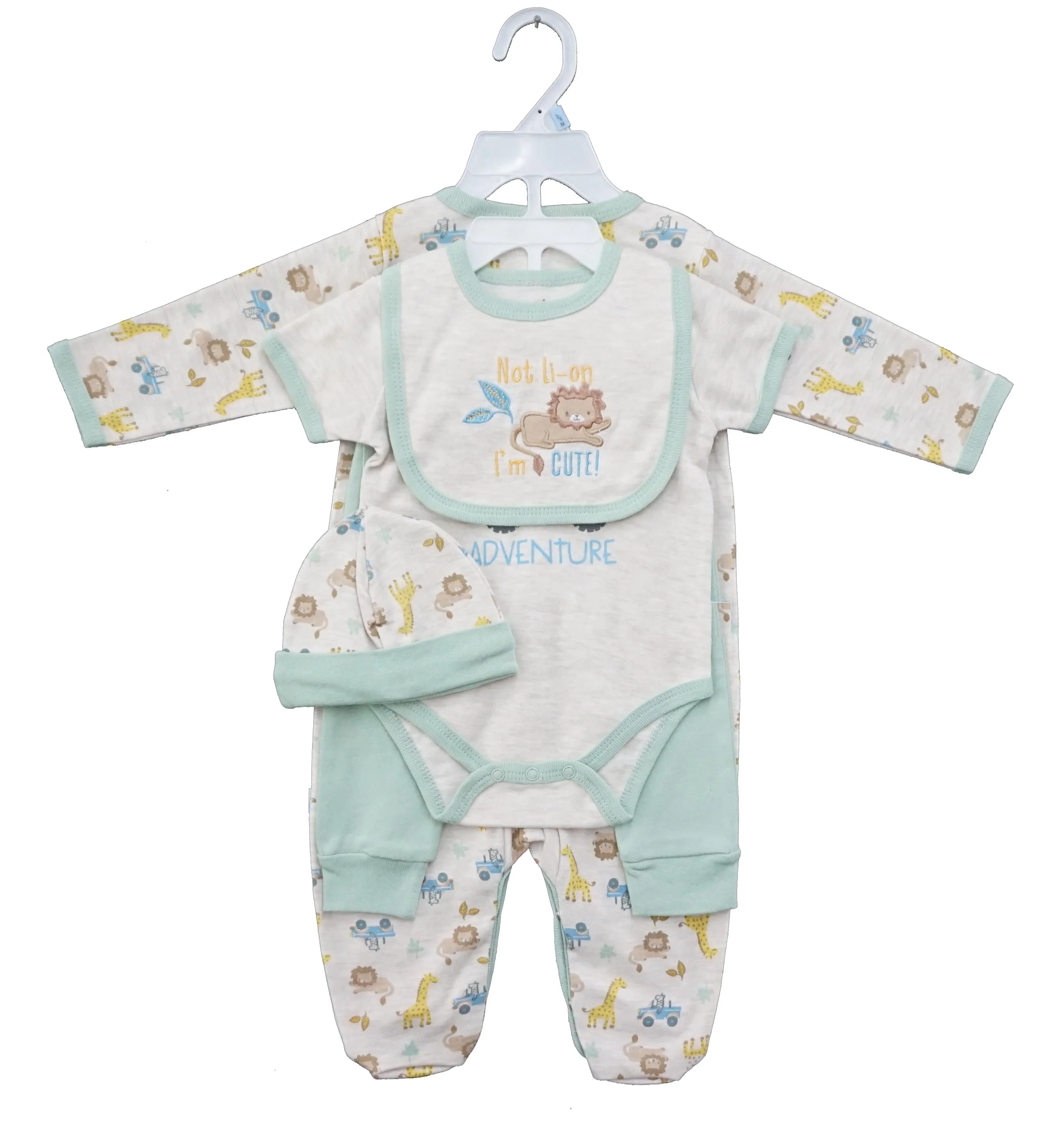2025 Hot Selling Baby Boy 5-Piece Cotton Fashion Gift Set Breathable Baby Clothes with Mesh Bag