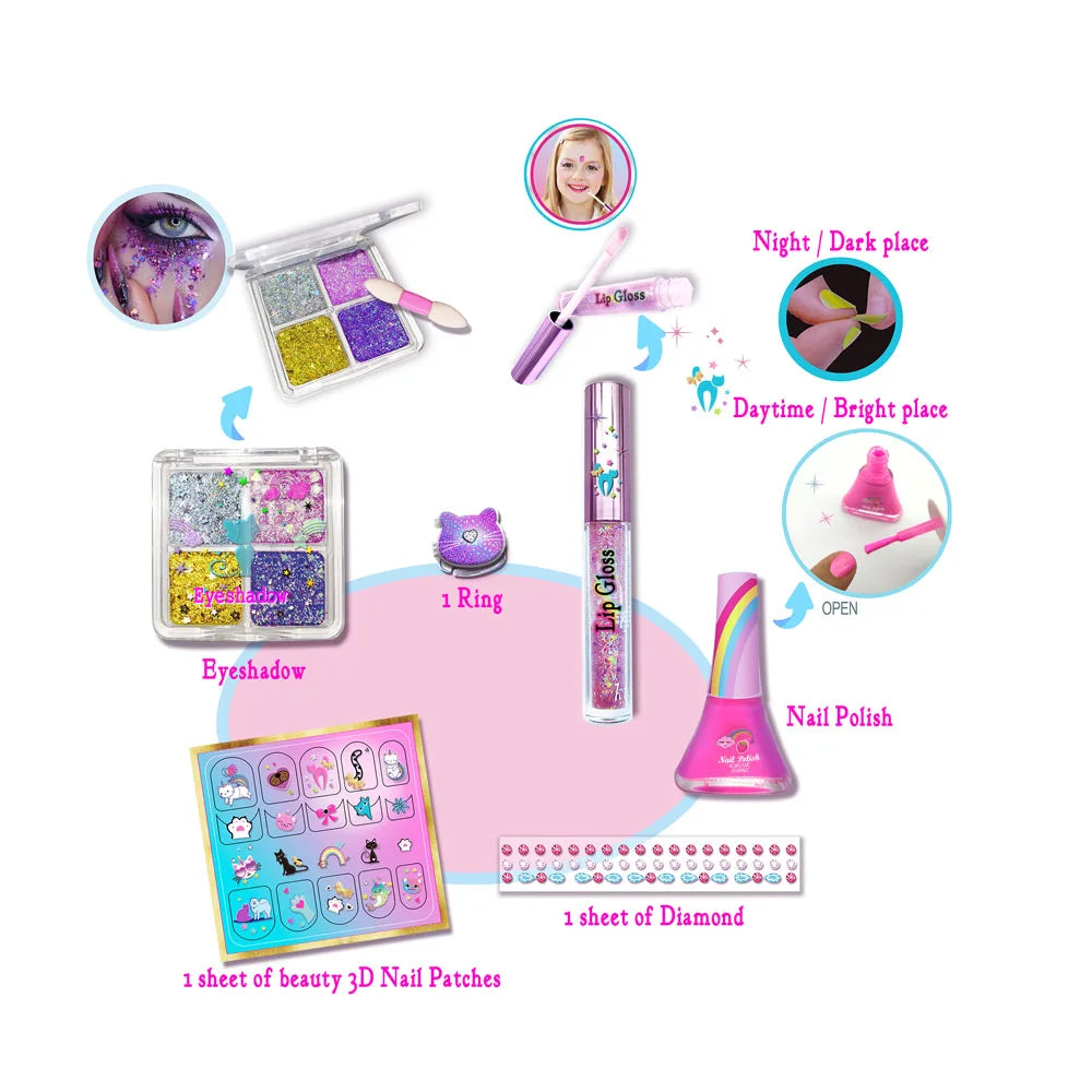 Quality Kids Makeup Set Supplier,kid Nail Polish Eyeshadow,gift Set