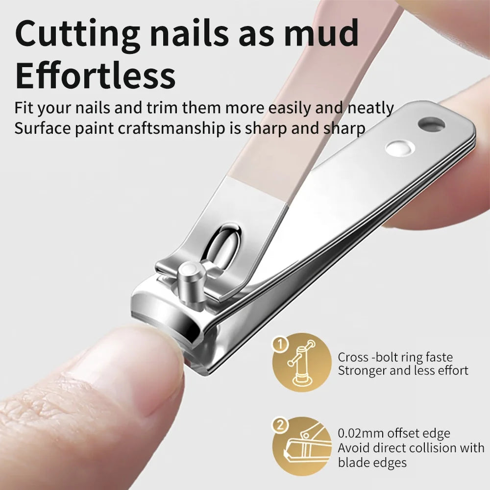 2024 Women Gift Set New Nails Supplies Salon Professional Manicure Tools Cutter Clipper Kit in Leather Case Box