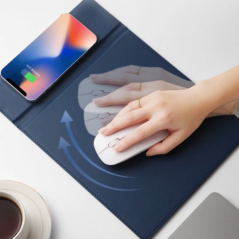 Premium Wireless Charging Mouse Pad with Phone Charger Gift Set