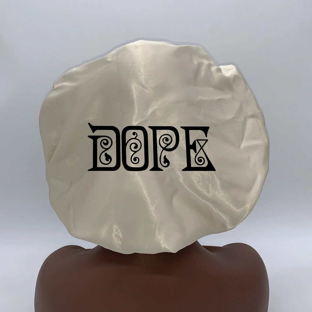 TD Double Layered Bonnet Gift Set Fashionable Silk Satin Sleep Cap Lace Polyester Printed Kid's Long Hair for Daily Party