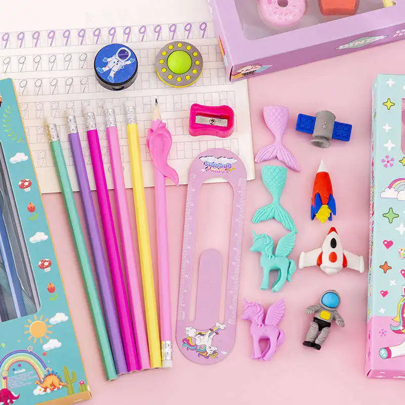 Pencil and Sharpener Supplies Stationery Gift Box Set