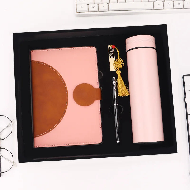 New Gift Sets Notebook Pen USB Vacuum Cup Luxury Business Gift Set