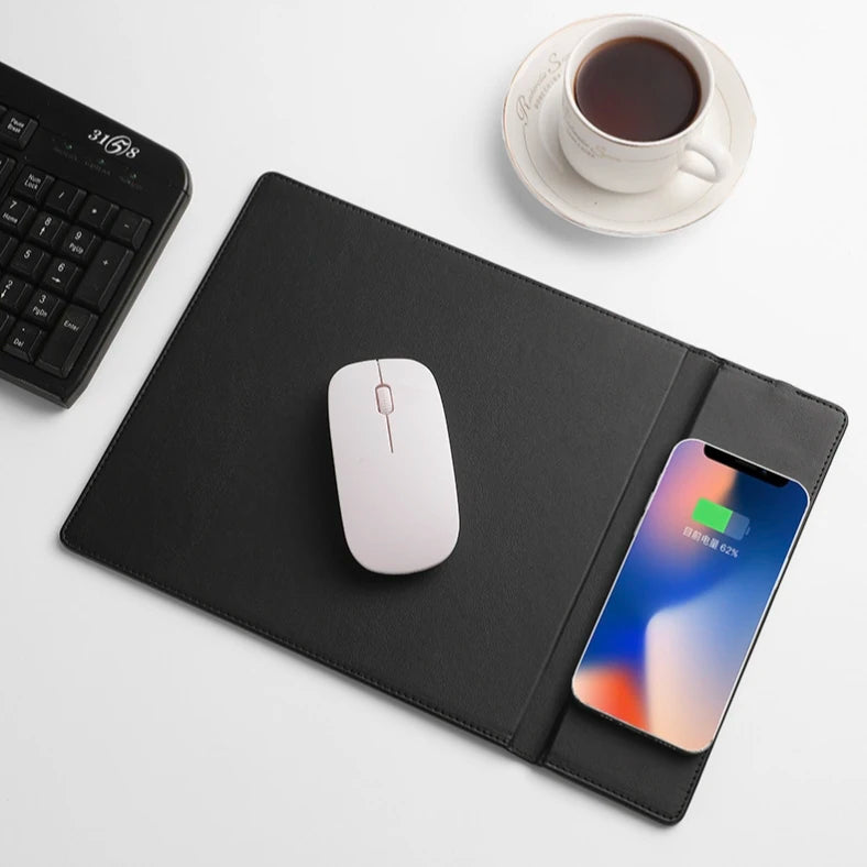 Premium Wireless Charging Mouse Pad with Phone Charger Gift Set