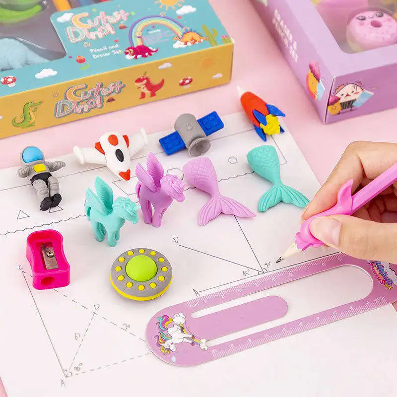 Pencil and Sharpener Supplies Stationery Gift Box Set