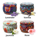 Oshine Tin Jar Soy Wax Candle Scented Luxury Wholesale a Set 4 Pcs Jar Oil Fragrance Gift Set Home Decoration in USA Stock