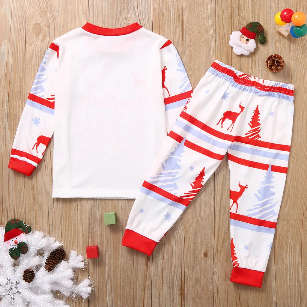 Matching Family Christmas Pajamas Boys Girls Jammies Children PJs Gift Set Dad Mom Baby Kids Xmas Party Clothes Drop Shipping