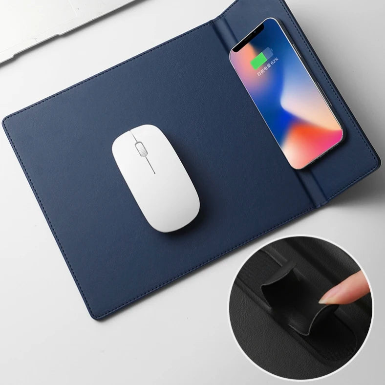 Premium Wireless Charging Mouse Pad with Phone Charger Gift Set