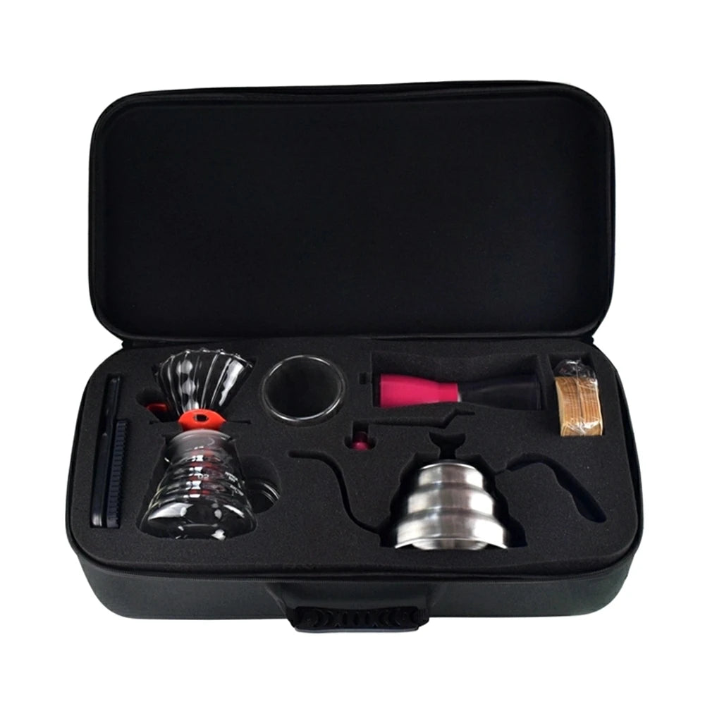 Arabic Coffee Dripper Gift Set Pour Over Coffee Maker Stainless Kettle With Portable Travel Bag