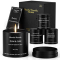 4 Pack Black Tin Aromatherapy Candle Sets