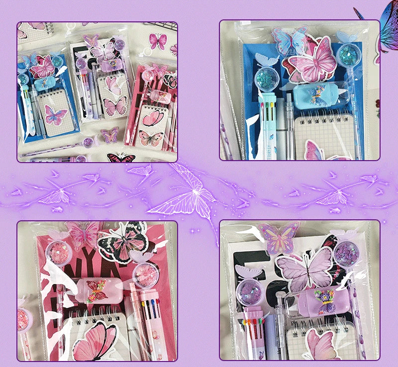 9-Pcs/Set Aesthetic Butterfly Stationery Set