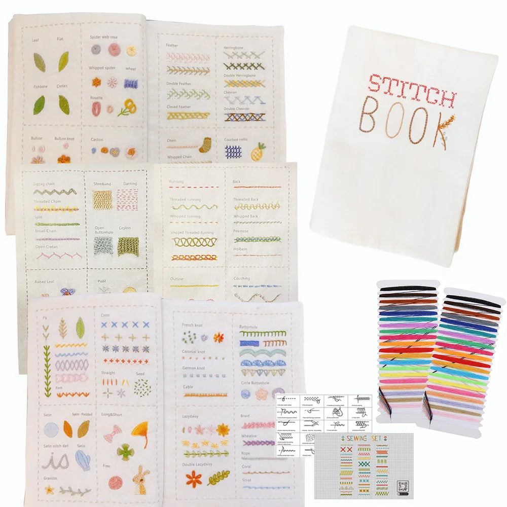 DIY Stitches Book with Patterns Sewing Kit