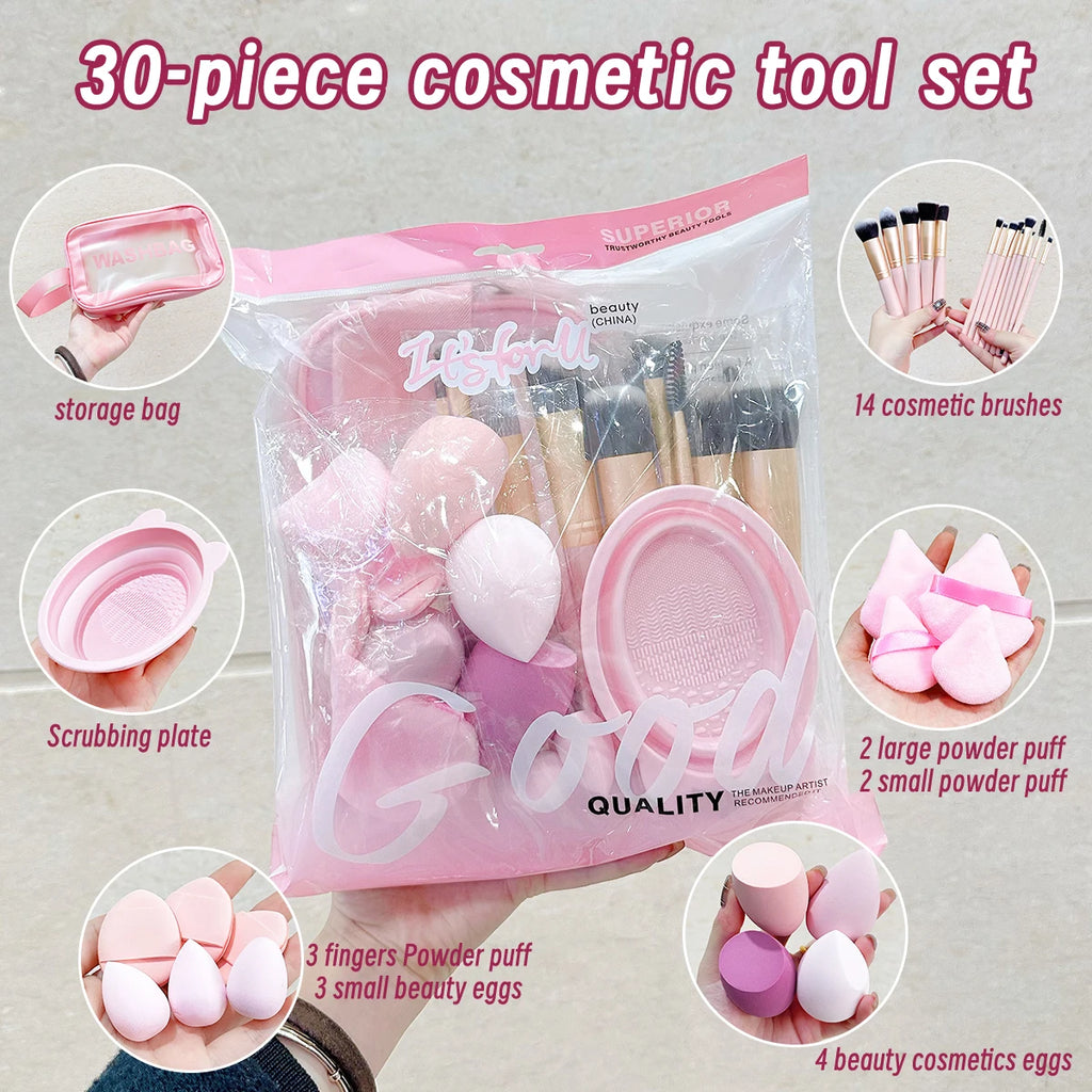 30 professional makeup brush set
