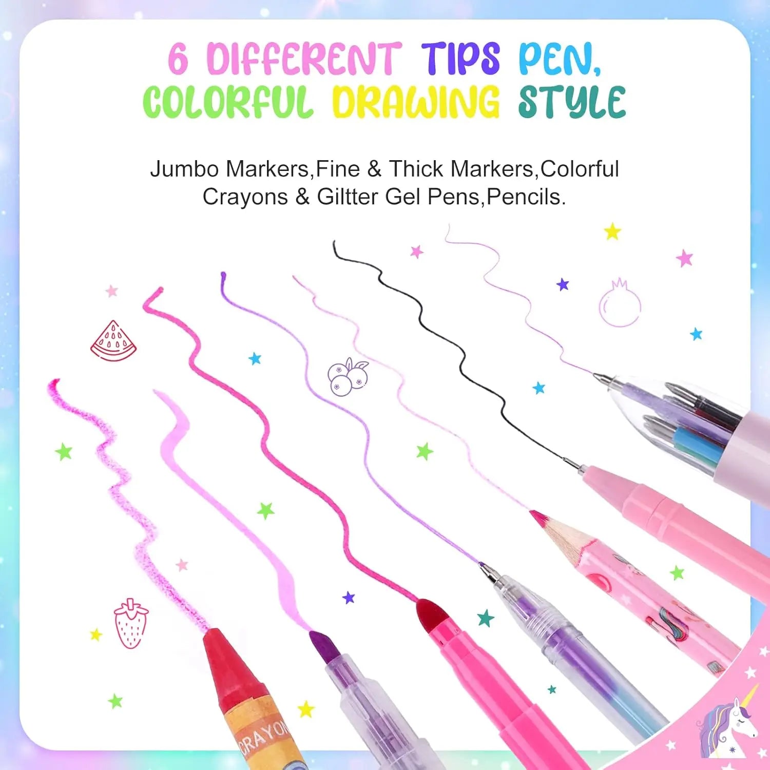 53/56 PCS Unicorn Stationery Sets