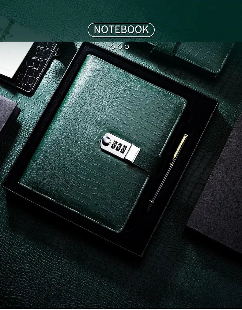 Crocodile Stripe Loose Leaf Notebook Password Book