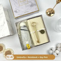 3 IN 1 Souvenir Gift Set Fan/Towel/Cup with Paper Bag Practical Gift Sets Luxury Stylish Design Gift Box Set Personalized Gifts