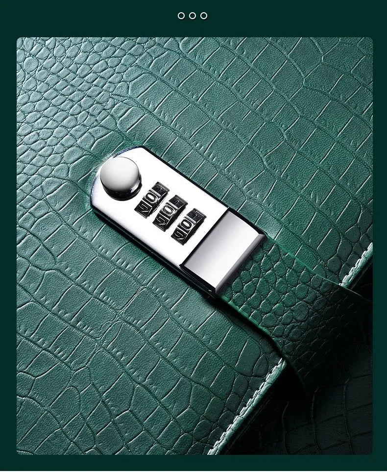 Crocodile Stripe Loose Leaf Notebook Password Book