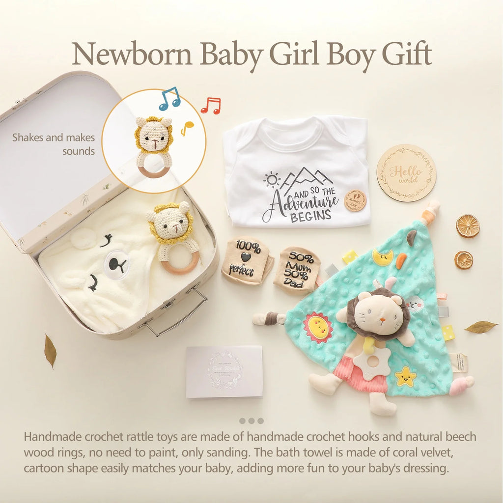Premium Baby Girl Gift Basket Set - Perfect for Baby Shower Baby Birth, Includes Clothes, Toys & More Photography Accessories