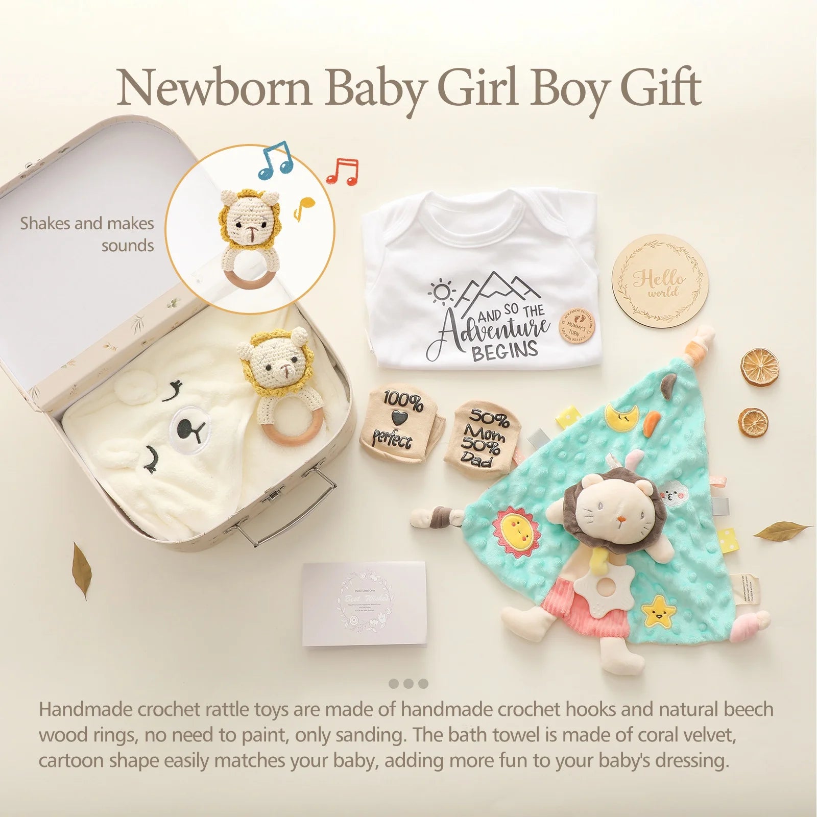 Premium Baby Girl Gift Basket Set - Perfect for Baby Shower Baby Birth, Includes Clothes, Toys & More Photography Accessories