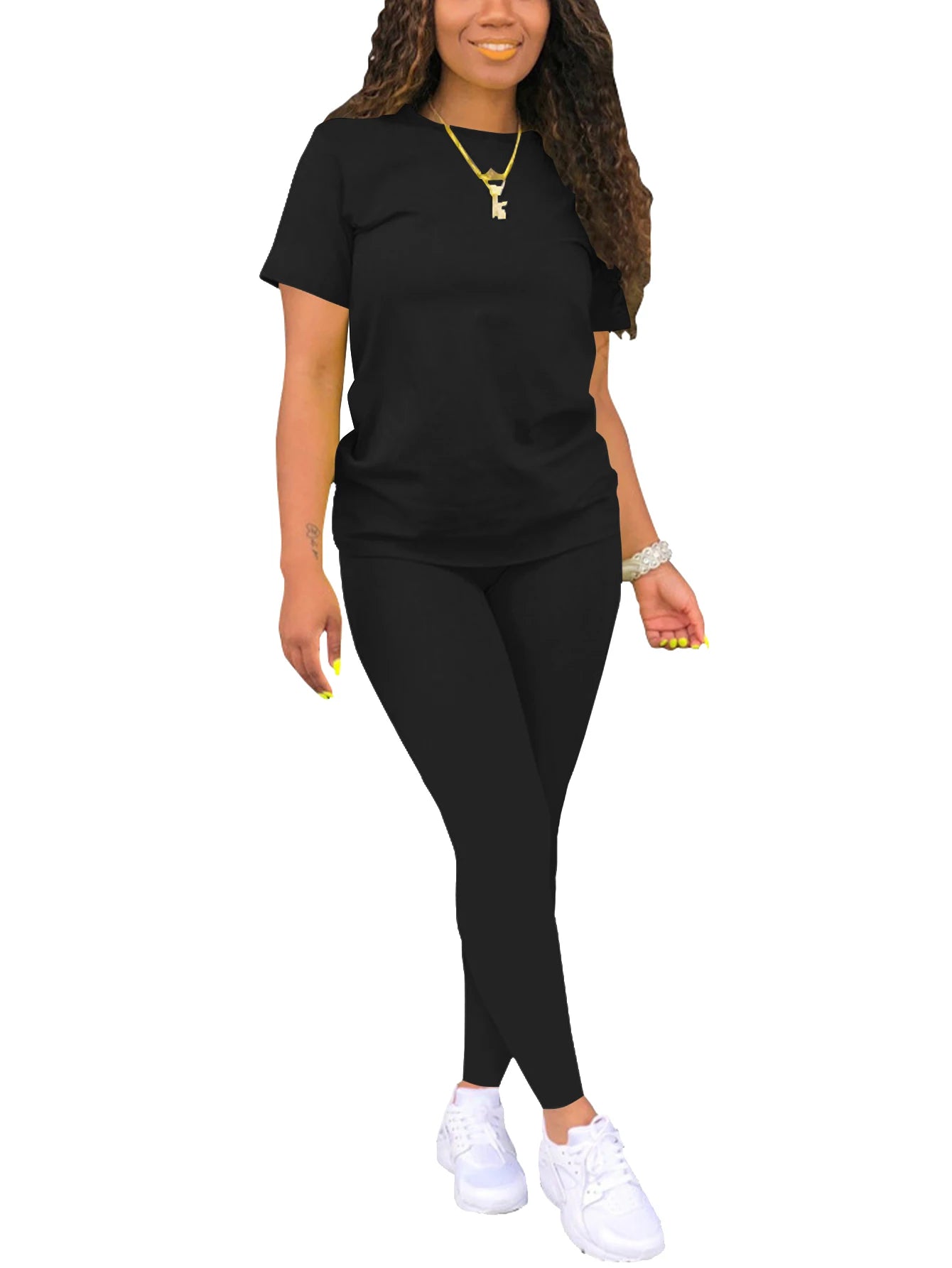 Two Piece Outfits for Women Summer Short Set 2 Piece Outfits Jogger Track Suits Sweatsuits for Women Short Sleeve