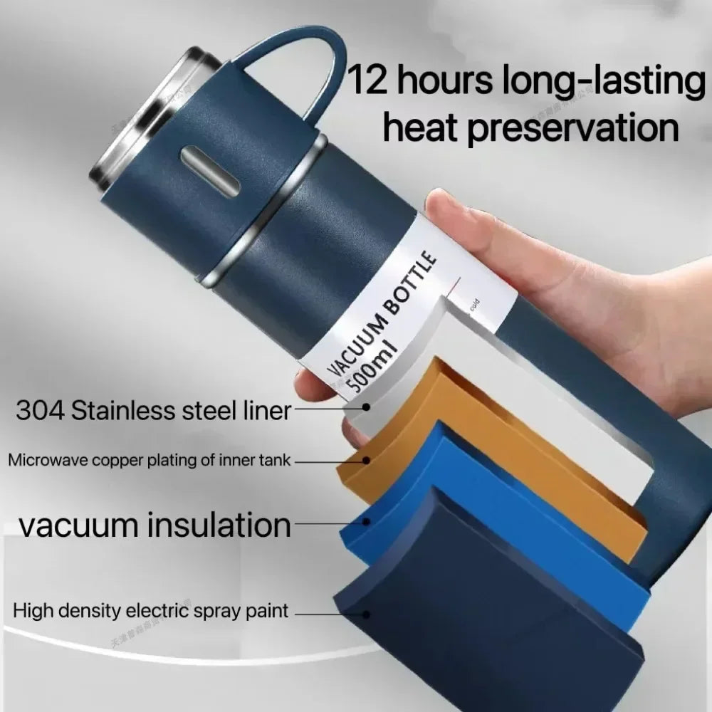 500 ML Stainless Steel Vacuum Flask Gift Set