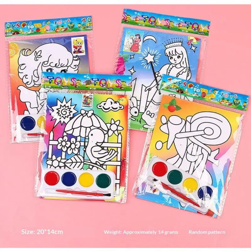 DIY Watercolor Painting Set Ideal Creative Gift for Kids Home Craft School Birthday Party Art Activities