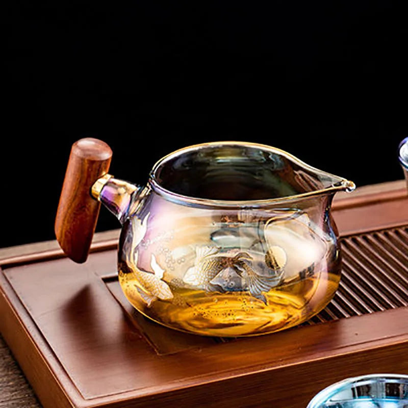 Colorful Glass Teacup Set