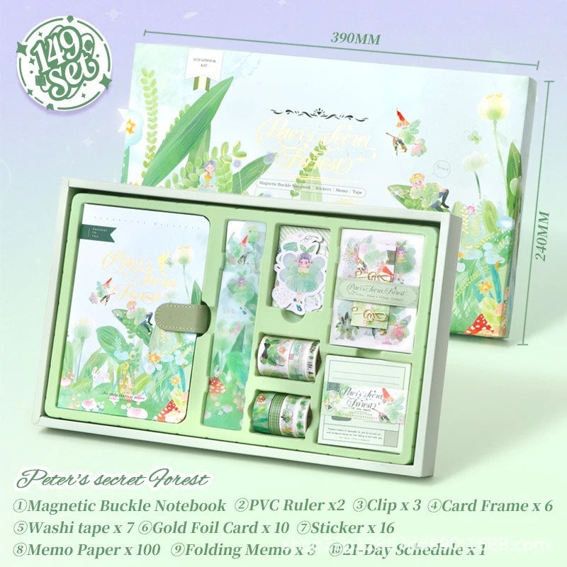 Cute Cartoon Fairy Tale Style Hand Ledger Gift Box Set