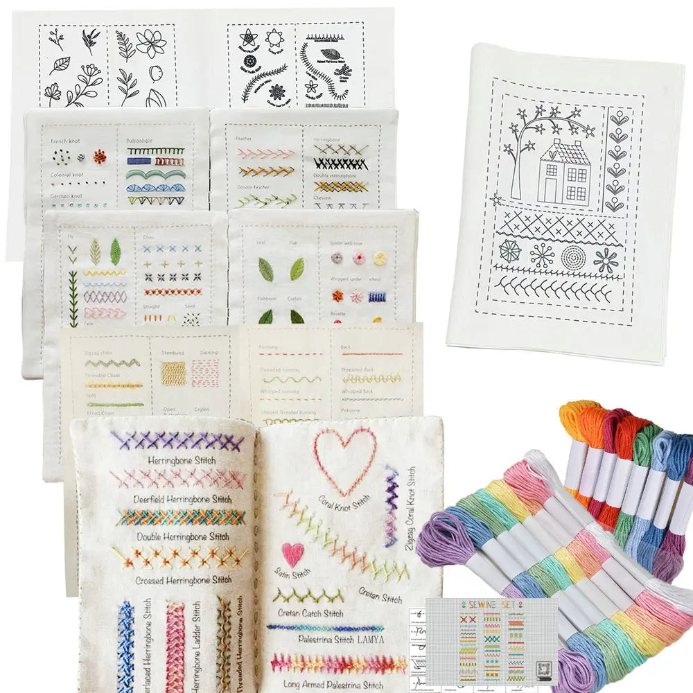 DIY Stitches Book with Patterns Sewing Kit
