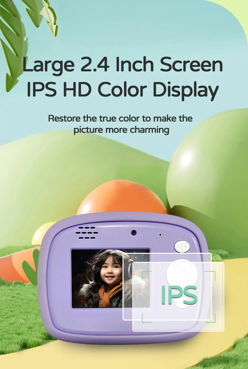 Birthday Gift Set Kids Photo Digital Camera Printer with Games Mini Digital Video Child Instant Print Camera Girl Boy Christmas