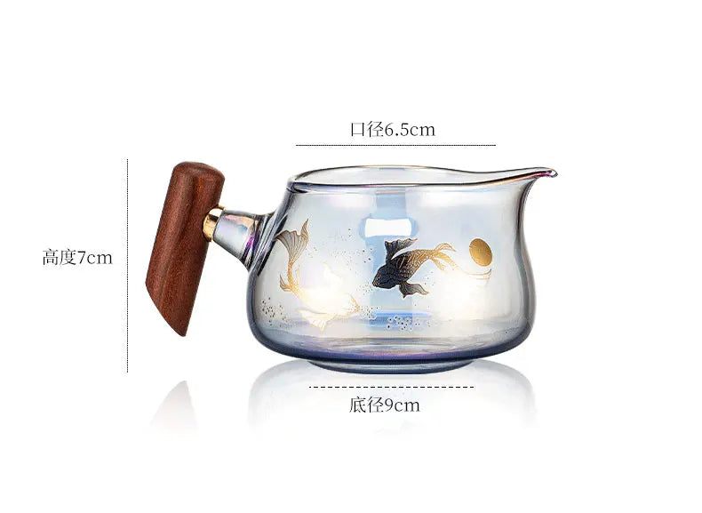 Colorful Glass Teacup Set