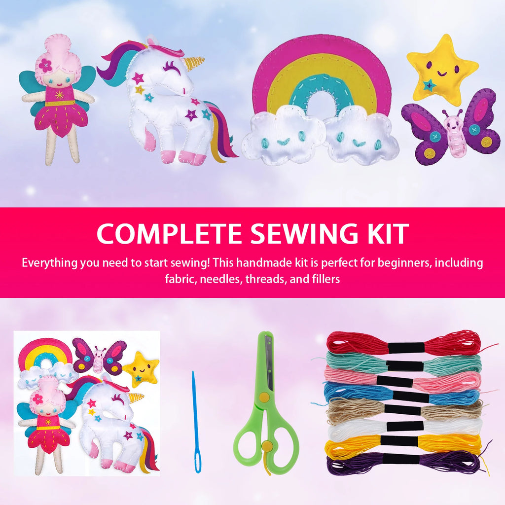 9/8/5Pcs Kids Sewing Kit DIY Felt Sewing Craft Kit Preschool Educational Toy Plush Animals For Kids Beginners Art Christmas Gift